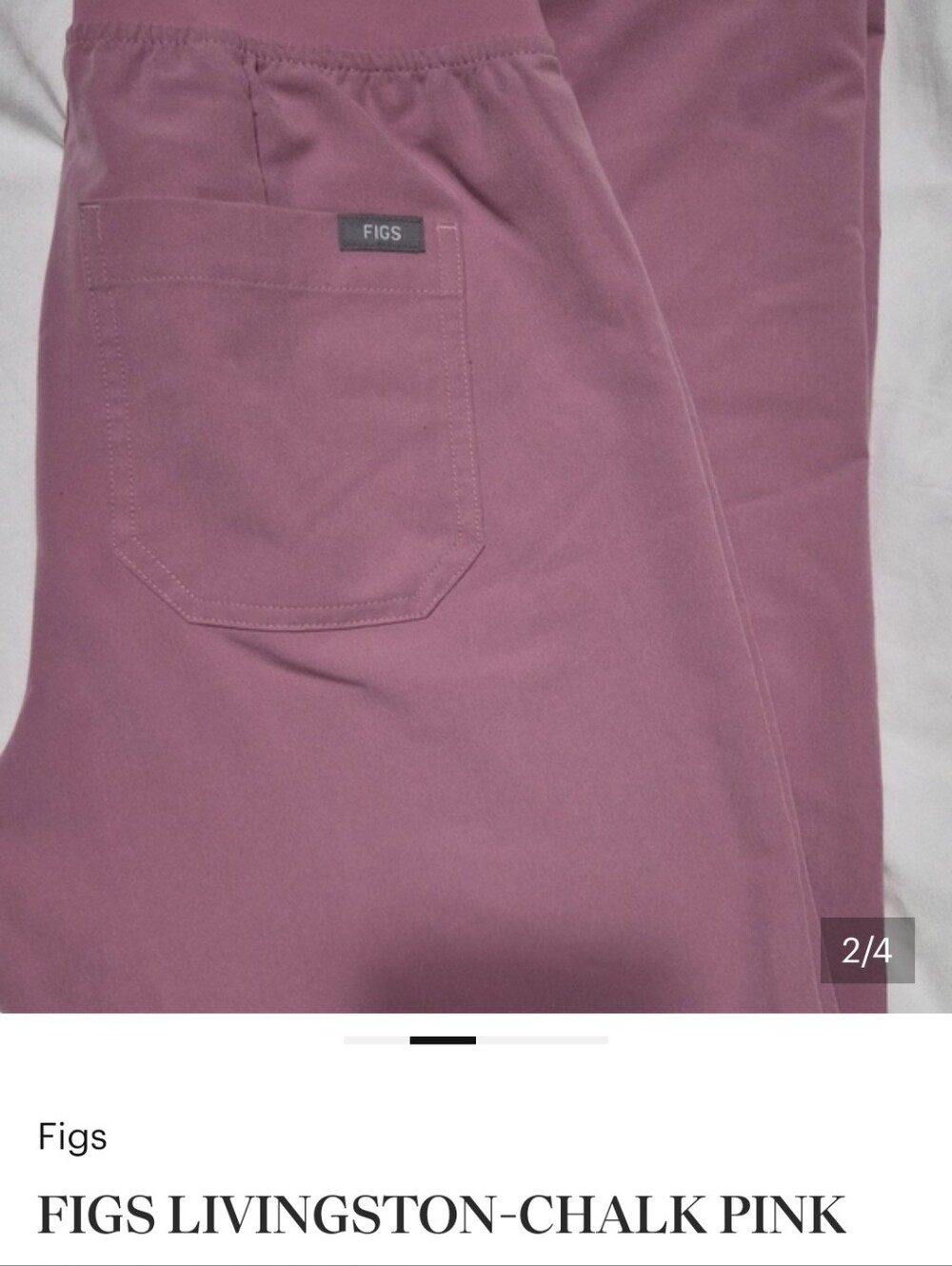 FIGS LIVINGSTON-CHALK PINK EXTRA SMALL